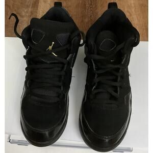 Nike Air Jordan Flight Club 91 Black Gold Shoes Boy’s Size 3